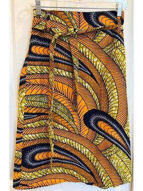 Chen Burkett NY Printed Midi Skirt Size M